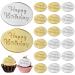 20pcs 2inch Acrylic Cake Topper Acrylic Blanks Birthday Cake Toppers for Birthday Party Cake Decoration Supplies