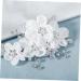 MAGICLULU Chiffon Comb Veil Hair Combs The Flowers European and American Handmade Hair Combs Bridal Headdress Bridal Comb Tiara Accessories Wedding Bride - Buy Online on GoSupps.com
