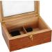 Cigar Boxs Cigar Case Cigar Box Desktop Cigar Humidor Case Glasstop Cigar Storage Box Cherry Finish with Hygrometer and Humidifier Holds 50 Cigars - Buy Online on GoSupps.com