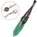 Kyeygwo Green Aventurine Reiki Healing Stone Pendulum Necklace | Vintage Chain Gemstone Quartz for Divination & Meditation - Perfect for Men & Women - Buy Online on GoSupps.com