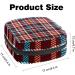 Shop Stylish Women's Binding-Up Bags | Orange Brown & Blue Checkered Tampon Storage with Zip Pockets - Buy Online on GoSupps.com