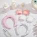 6 Pcs Spa Headband Wrist Washband Set - White Pink Makeup Face Wash Wristbands for Women Girls - Buy Online on GoSupps.com