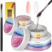 Lofuanna Builder Gel Bottle Set 56G Agriculture LED/UV Gel for gel nails and artificial hard gel nail art set assembly gel detection gel set with 100 modeling templates and 1 nail brush (sentence 3)
