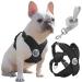 Pawaboo dog harness with dog leash set x-frame adjustable anti-train anti-embroidery dog breast dishes for small medium-sized dogs & puppies breathable dog vest with a leash (L black) L black