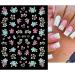 JMEOWIO 3D Embossed Flower Nail Art Stickers Decals Self-Adhesive 5D Spring Summer Floral Petal Colorful Nail Supplies Nail Art Design Decoration Accessories 4 Sheets - Buy Online on GoSupps.com