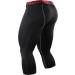 NELEUS Men's Dry Fit Compression Pants Workout Running Leggings 3X-Large Capris: Black(grey Stripe) 3 Pack - Buy Online on GoSupps.com