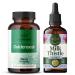 HERBAMAMA Goldenseal and Milk Thistle Kit - Bundle of 700 mg Goldenseal Root Capsules and Milk Thistle Tincture 2 fl oz - Vegan Non-GMO Sugar & Alcohol-Free - 2 Pack