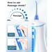 Grinest Cordless Water Dental Flosser - Battery Operated Oral Irrigator for Teeth & Braces IPX7 Waterproof 320ml Tank 7 Pressure Levels | Perfect for Travel - Buy Online on GoSupps.com