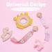 Fabric Pacifier Clip 2 Pack for Baby Girls Boys with Embroidery Pattern - MCGMITT Pacifier Leash for Most Pacifier Teethers (01+02) - Buy Online on GoSupps.com