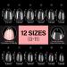 360PCS AILLSA Short Almond Nail Tips - Half Matte Soft Gel False Nails for DIY Press On Extensions - Clear Acrylic Gelly Tips - Valentine's Day Gift - 12 Sizes - Buy Online on GoSupps.com