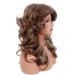 70s Brown Highlight Disco Wig - Farrah Fawcett Vintage Synthetic Wig for Women - Cosplay Costume Hair - Buy Online on GoSupps.com
