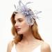 Drolasa Fascinators for Women With Hair Clips Headbands Flax Fascinators for Women High Tea Lightweight Fascinator (Grey) - Buy Online on GoSupps.com