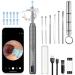 Ear Wax Removal Tool Camera Ear Cleaner with Camera Ear Wax Removal Cleaning Kit with 1296P HD Camera and 6 LED Lights Earwax Removal Kit with 10 Ear Pick for iOS and Android Grey