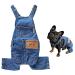 Teilybao Dog Denim Jumpsuit Costumes Cat Pet,Puppy Jean Jacket Sling Jumpsuit Costumes, Fashion Comfortable Blue Pants Clothing for Small Medium Dogs Cats X-Large