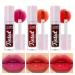 Lip Stain Set - Mini Multi-Use Liquid Lipstick - 3 Colors - High Pigment - Non-Sticky Finish - Lightweight Lip Gloss - Moisturizing and Smooth