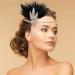 JUSTUSNX Gatsby Feather Crystal Headband 1920s Flapper Headband pearl Rhinestone Headband Party Supplies for Women and Girls (A) - Buy Online on GoSupps.com