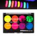 8 Colors Neon Face Paint Glow in The Dark UV Blacklight Body Paint Professional Water Activated Face Paint for Adults Kids Halloween Makeup