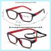 Duco Kids Blue Light Blocking Glasses for Boys and Girls Age 5-10 | Anti-Glare Computer Eyeglasses K025 (Black Red) - Buy Online on GoSupps.com