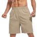 SPOSULEI Men's Water-Resistant Quick-Dry Hiking Shorts - Khaki Large - Buy Online on GoSupps.com