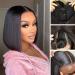 LEOSA Brazilian Straight U/V Part 12 Bob Wig for Black Women - Glueless, Upgrade Clip In Half Wig - 1B Color - Buy Online on GoSupps.com
