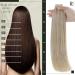 Runature Invisible Tape Extensions - Real Human Hair Blond Highlights 50cm 50g | Ashblond #18AP60 20 Stuck Extensions - Buy Online on GoSupps.com