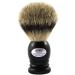 Hans Baier Exclusive shaving brush silver tip real horn dark size 1