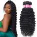 20 Deep Wave Brazilian Human Hair Bundle | 10A Unprocessed Virgin Weave | Natural Black Color | Wavy & Wet | Double Weft Extension - Buy Online on GoSupps.com