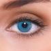 Lenzotica very strong naturally covering blue contact lenses colored natural sapphire + container 1 pair (2 pieces) dia 14.00 without strength 0.00 diopters 3 monthly lenses without prescription soft lens natural Sapphire 0.00