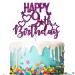 Tenhaisi Glitter Purple Happy 9th Birthday Cake Topper 9 and Fabulous Cake Topper - Birthday Party Decoration - 9 Years Birthday/Wedding Anniversary Party Supplies