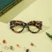 Shop Zeelool Stylish Thick Cat Eye Glasses Frame for Women - Tortoise Non-Prescription Clear Lens WA575716 - Buy Online on GoSupps.com