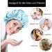 Tao Pipe Satin Bonnet 2-Piece Set - Adjustable Silk Sleeping Cap for Women & Girls - Soft Curved Hood with Elastic Band in Black & Light Blue - Buy Online on GoSupps.com