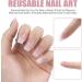 LADYING 24 Pcs Gradient Soft Gel False Nails Square Short Gel Handmade Press on Nails French Pattern White Fake Nails Short with Nail File Squoval Stick on Nails for Women Nails Art gel gradient& white1 - Buy Online on GoSupps.com