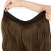 OMGREAT Ombre Halo Hair Extensions 18 Inch Wavy Curly Synthetic Hair - Light Chestnut Brown - Buy Online on GoSupps.com