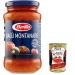 Italian Gourmet E.R. Barilla Rag Montanaro Pasta Sauces with Sausages and Mushrooms 400 g from Italy + Italian Gourmet Polpa 400 g
