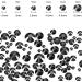 Dowarm 2650 Pcs Non Hotfix Glass Rhinestones in 6 Sizes - Jet Black | Craft, Nail, Face Art, Jewels - Buy Online on GoSupps.com