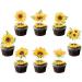 Sunflower Cupcake Toppers Sunflower Cake Picks for Flower Themed Party Birthday Party Decorations Supplies 36 Pieces - Buy Online on GoSupps.com