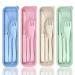 Travel Utensils with Case 4 Sets Reusable Utensils Set with Case Portable Cutlery Set Knives Fork and Spoon Set for Lunch Box Accessories Camping Utensil Set Flatware Sets for Outdoor