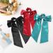 Hair Scrunchies with Bow - Satin Hair Ties for Women and Girls - Hole Blue, Black, Wine - Buy Online on GoSupps.com