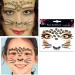 Animal Face Stickers - Leopard Cat Floral Body Paint for Halloween & Stage Performance - 2 Sheets - Buy Online on GoSupps.com