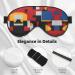 Unisex Sleep Eye Mask - Red Yellow Blue Black Print | Soft Comfort Eye Shade for Travel Yoga & Shift Work - Buy Online on GoSupps.com