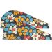 Red Blue Yellow Groovy Flowers Hair Towel 2 Pack | Super Absorbent Quick Dry Hair Turbans with Button Wrap for Women & Girls - Ideal for Fast Hair Drying - Buy Online on GoSupps.com