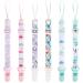 6 Pcs Adjustable Dummy Clips Girls Plastic Pacifier Clips with Plastic Clasp Soother Chains Holder for Newborn Boys Girls Essentials Baby Shower Clips