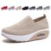 XIRUJNFD 2023 New Women's Orthopedic Sneakers Air Cushion Orthopedic Shoes for Women Orthopedic Slip On Shoes for Women Beige 6.5