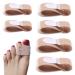 Xinjieda Toe Wraps 6 Pieces of Toe Tapes Toe Splints Toe Separator for Overlapping Toe broken toe support Finger Protectors Brace Toe Separators for Overlapping Toes Beige 3 Sizes