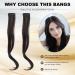 NICENEEDED 1 Pair Dark Brown Clip in Fake Bangs Hair Clip in Extensions Faux Bangs Wavy Curly Long Side Air Bangs Clips Hair Pieces Barrettes for Women Daily Use - Buy Online on GoSupps.com