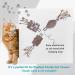 Pawfect Family Corrugated Cardboard Cat Toy Set: 5 Scratcher Toys with Sisal Rope & Hanging Loops Suitable as Replacement for Cat Wand - Buy Online on GoSupps.com