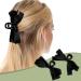 2pcs Big Bow Hair Claw Clips for Women - French Bow-knot Barrettes for Thick Thin Hair - Nonslip Black Bow Hair Claws - Perfect for Birthday Party, Show, Christmas & Thanksgiving - Buy Online on GoSupps.com