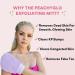 PeachyGlo Deep Exfoliating Body Glove 2pc Set - Shower Scrubbing Mitt for Soft, Radiant Skin | Dead Skin Remover for Women | Silky Smooth Skin | Pink - Buy Online on GoSupps.com