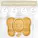 Awiik Bamboo Suction Cup Plate for Babies & Toddlers | Non-Slip BLW Elephant Plate | Safe & Strong Tipping Protection - Green - Buy Online on GoSupps.com