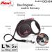 Flexi Retractable Leash - Black/Pink Design | Size L - Multi Size Options | Ideal for Small Dogs - International Shipping Available - Buy Online on GoSupps.com